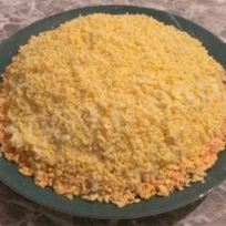 Салат Мимоза с горбушей