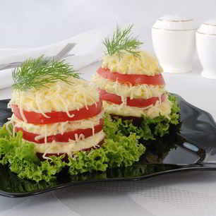 Рецепт Салата Мимоза с помидорами
