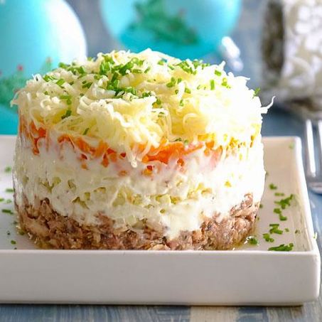 Рецепт Салата Мимоза с сайрой