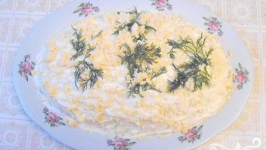 Рецепт салата мимоза с сельдью