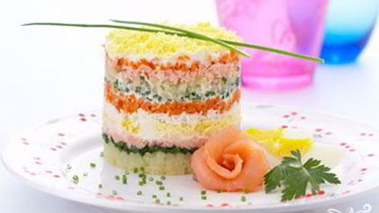 Рецепт Салата Мимоза с семгой