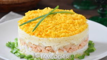 Рецепт Салата Мимоза с сыром