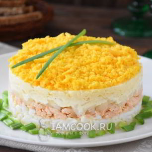 Рецепт Салата Мимоза с сыром