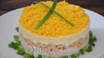 Рецепт салата мимоза с сыром