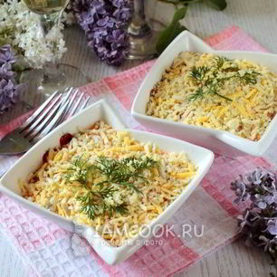 Рецепт Салата Мимоза с яблоком