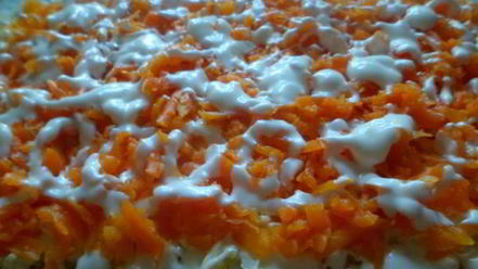 Рецепт салата-рулета мимоза