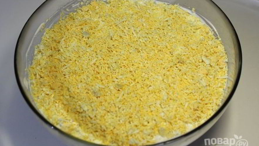 Рецепт слоеного салата мимоза с тунцом