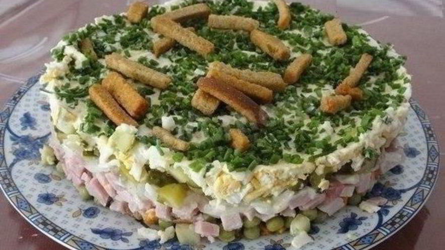 Рецепт салата на траве дрова