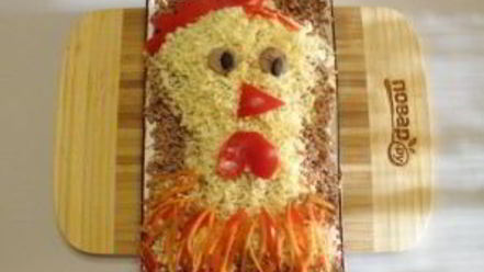 Рецепт салата петушок с корейской морковкой