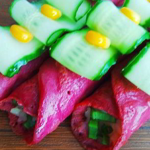 Рецепт Блинчиков свекольных Селедка под шубой