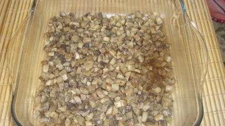 Рецепт грибов в сливочном соусе под шубой из фарфалле