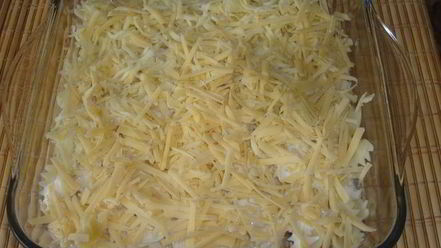 Рецепт грибов в сливочном соусе под шубой из фарфалле