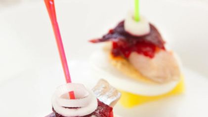 Рецепт Канапе Селедка под шубой