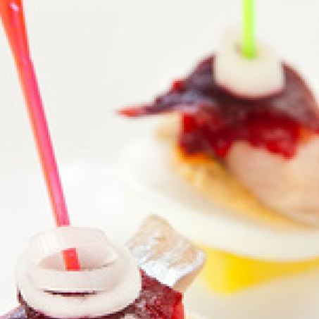 Рецепт Канапе Селедка под шубой