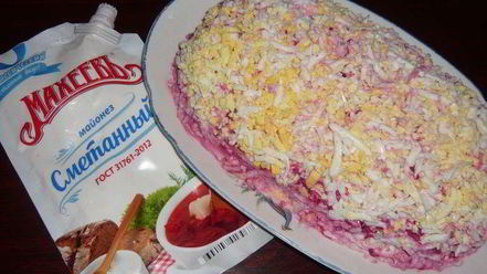 Рецепт хамсы под шубой