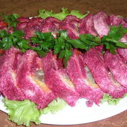 Рецепт Классической сельди под шубой рулетом