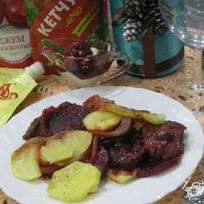 Мясо под шубой Зимняя клюква