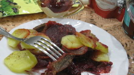 Рецепт мяса под шубой зимняя клюква