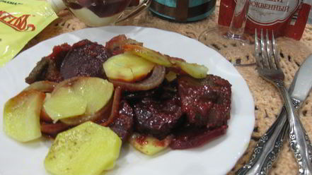 Рецепт мяса под шубой зимняя клюква