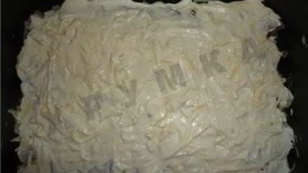 Рецепт мяса с сыром и майонезом под шубой