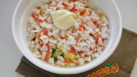 Рецепт салата крабового под шубой