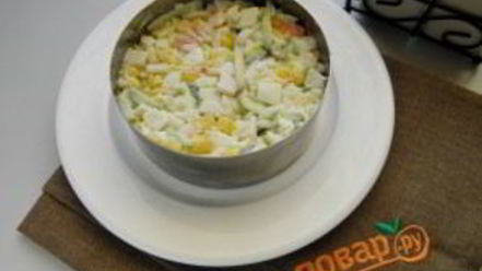 Рецепт салата крабового под шубой