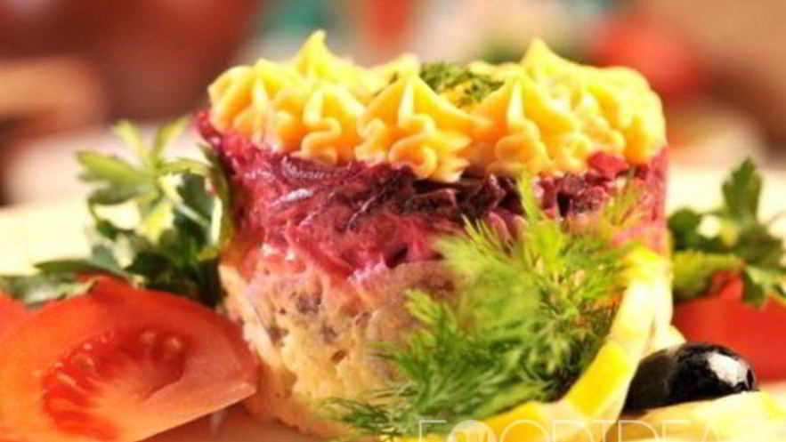 Рецепт сельди под шубой с яблоками