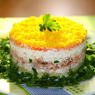 Рецепт Селедки под шубой без свеклы