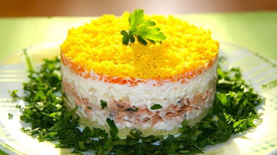 Рецепт селедки под шубой без свеклы