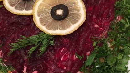 Рецепт Селедки под шубой с хлебом