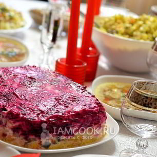 Рецепт Селедки под шубой с яблоком