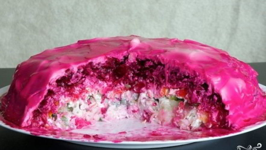 Рецепт селедки под шубой с жареным луком