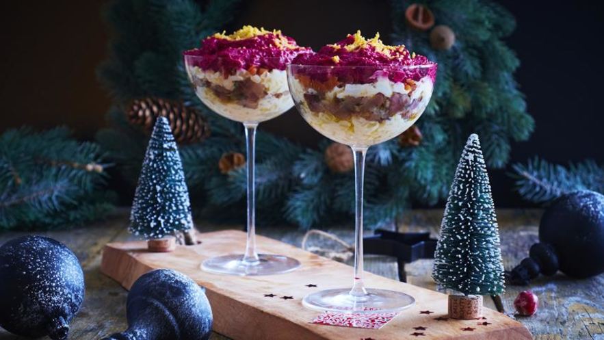 Рецепт селедки под шубой в бокалах