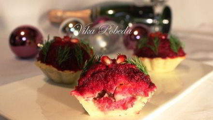 Рецепт селедки под шубой в картофельных корзинках