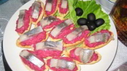 Рецепт селедки под шубой в тарталетках