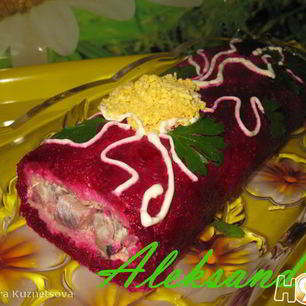 Рецепт Селедки в рукаве под шубой