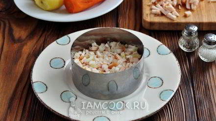 Рецепт салата рождество с копченой грудкой