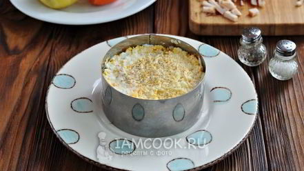 Рецепт салата рождество с копченой грудкой