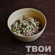 Рецепт Салата с фасолью и грибами