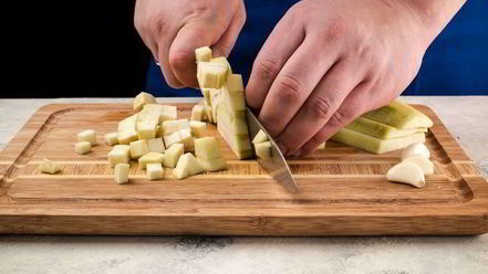 Рецепт салата с нутом, баклажанами и фетой