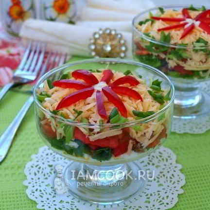 Рецепт Салата с тунцом и сыром