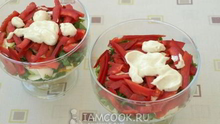 Рецепт салата с тунцом и сыром