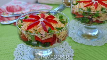 Рецепт салата с тунцом и сыром