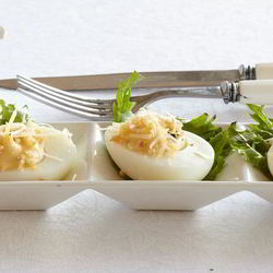 Рецепт Фаршированных яиц Цезарь