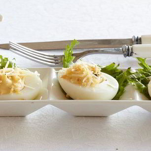 Рецепт Фаршированных яиц Цезарь