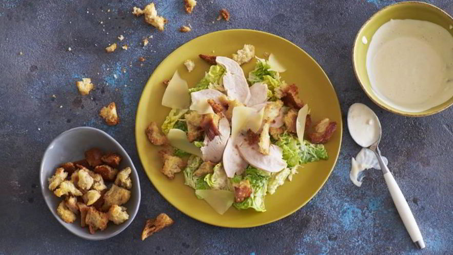 Рецепт классического цезаря с курицей