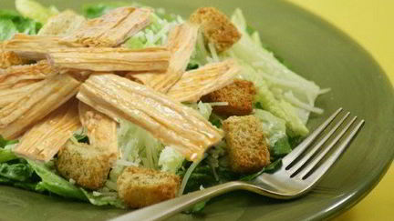 Рецепт Постного Цезаря со спаржей