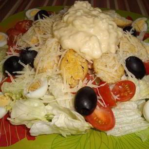 Рецепт Салата Цезарь домашний