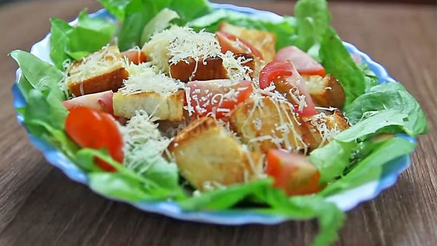 Рецепт салата цезарь классический с курицей