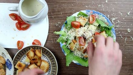Рецепт салата цезарь классический с курицей